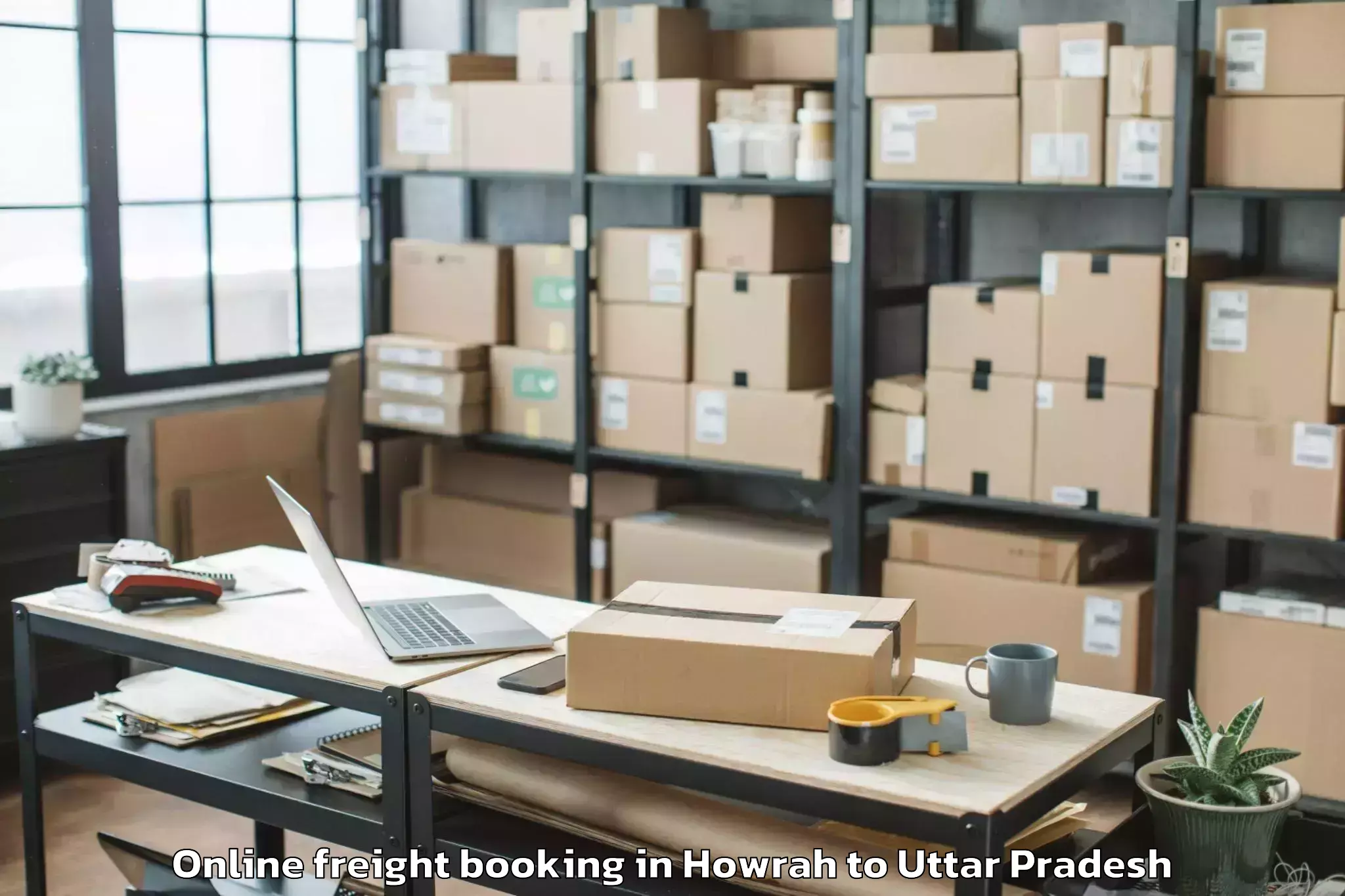 Top Howrah to Kotla Online Freight Booking Available